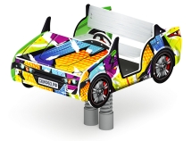 Кабриолет - Качалка на пружине двухместная машинка - ИО 23.03.02-02.И1