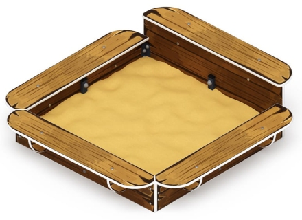 Песочница средняя (Коричневый) - ИО 5.01.15-02, фото 2