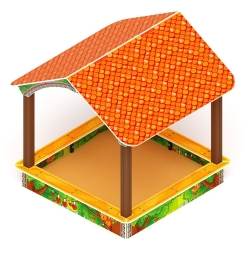 Песочный дворик с навесом Домик (Полянка) - ИО 6.01.02-03, фото 4