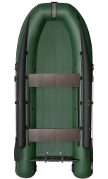 Моторная лодка ПВХ Фрегат 430 FM Jet/L/S (ФМ Джет/Л/С) с фальшбортом Зеленый, фото 1