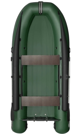 Моторная лодка ПВХ Фрегат 430 FM Jet/L/S (ФМ Джет/Л/С) с фальшбортом Зеленый, фото 1