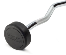 Штанга неразборная обрезиненная 7,5 кг Изогнутый гриф Штанга неразборная обрезиненная 7,5 кг Изогнутый гриф