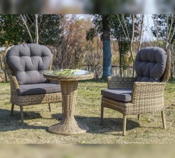 Алиса кофейный комплект из искусственного ротанга, цвет соломенный, фото 5