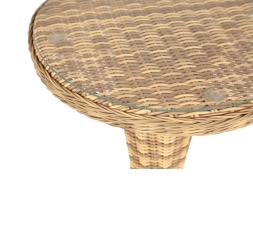 Алиса кофейный комплект из искусственного ротанга, цвет соломенный, фото 12