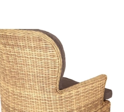 Алиса кофейный комплект из искусственного ротанга, цвет соломенный, фото 13