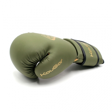 Перчатки боксерские KouGar KO900-12, 12oz, темно-зеленый, фото 4