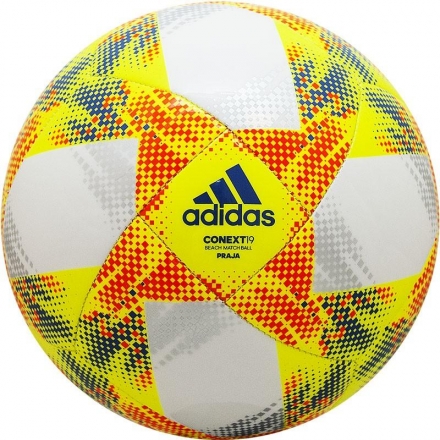 Мяч для пляжного футбола &quot;ADIDAS Conext19 Praia&quot;, р.5, сертификат FIFA Pro, 18 панелей, фото 1