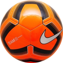 Мяч футбольный любительский "NIKE Pitch Training", р. 5, черно-оранжевый