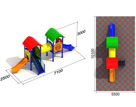 Детская игровая площадка Радуга 1.1.1, фото 2