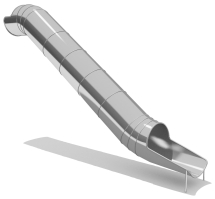 Горка из нержавеющей стали ГГТН-765.2500.004 для детской площадки