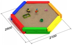 Песочница Пентагон для детской игровой площадки, фото 2