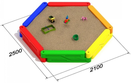 Песочница Пентагон для детской игровой площадки, фото 2