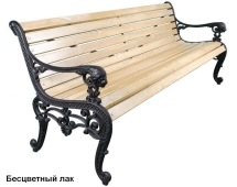 Скамейка уличная Лев, Лиственница 1,2 м