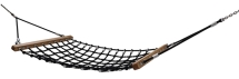 Гамак Hammock из армированного каната 161х100 см со столбами для детской площадки