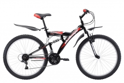 Велосипед Challenger Mission Lux FS 26 черно-красный 16''