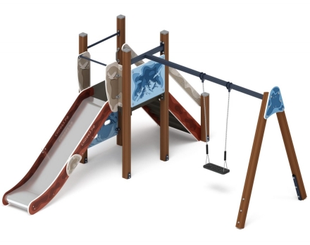 Детская игровая площадка Счастливое детство (Тайга) горка Н 1200 ДИК 2.01.03-04, фото 1