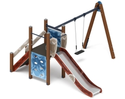 Детская игровая площадка Счастливое детство (Тайга) горка Н 1200 ДИК 2.01.03-04, фото 3