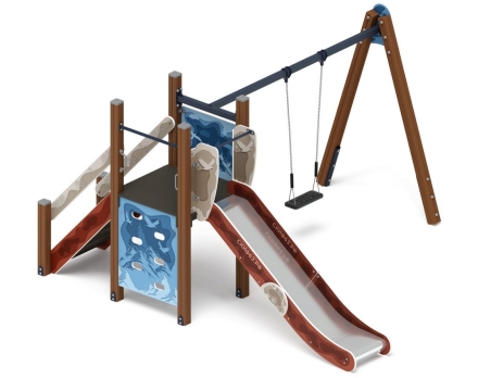 Детская игровая площадка Счастливое детство (Тайга) горка Н 1200 ДИК 2.01.03-04, фото 3