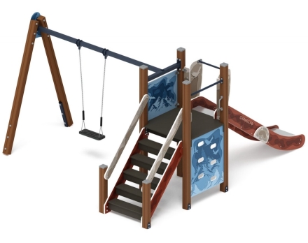 Детская игровая площадка Счастливое детство (Тайга) горка Н 1200 ДИК 2.01.03-04, фото 2