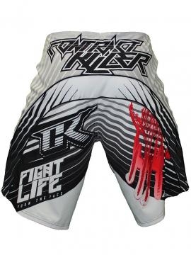 Шорты ММА Contract Killer Stained S2 Shorts - White/Red, фото 2