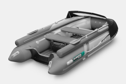 GLADIATOR E 420 X Expedition Светло-темносерый моторная лодка ПВХ, фото 2