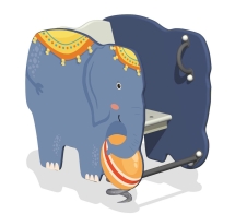 Качалка на пружине Слон КБ-54 для игровой площадки