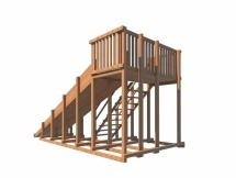 Деревянная зимняя горка Snow Fox, скат 5,9 м