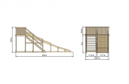 Деревянная зимняя горка Snow Fox, скат 5,9 м, фото 4