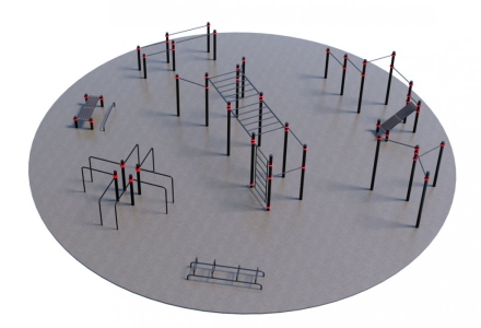 Проект Районная площадка для Воркаут и ГТО 3-3 (Ø16 м), фото 2