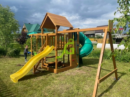 Детская площадка IgraGrad Крафт Pro 4 с трубой мод.2, фото 6