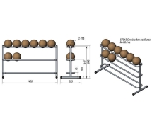 Стойка для медболов (3 уровня) ST913 