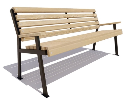 Скамейка парковая Ретро лиственница 1,8 м, фото 2