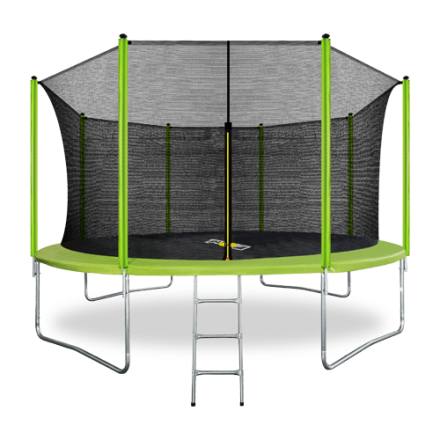 Батут  14FT с внутренней страховочной сеткой и лестницей, светло-зеленый, ARL-TN-1404_I_LG, фото 1