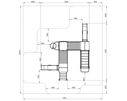 Детская игровая площадка Городок (Тайга) горка Н 1200 ДИК 2.01.3.01-03, фото 5