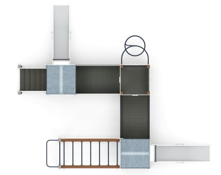 Детская игровая площадка Городок (Тайга) горка Н 1200 ДИК 2.01.3.01-03, фото 4