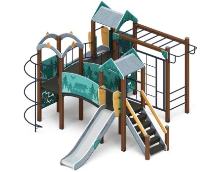 Детская игровая площадка Городок (Тайга) горка Н 1200 ДИК 2.01.3.01-03, фото 2