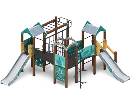 Детская игровая площадка Городок (Тайга) горка Н 1200 ДИК 2.01.3.01-03, фото 1