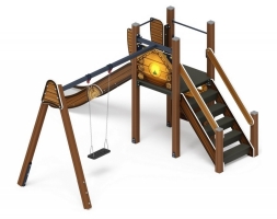 Детская игровая площадка Счастливое детство Эко ДИК 2.01.03-02 H=1200, фото 2