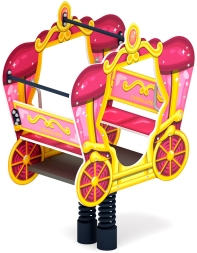 ИО 23.03.03-03 Качалка на пружине карета Золотая, фото 4