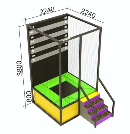 Батутная арена + костюм липучка, фото 1