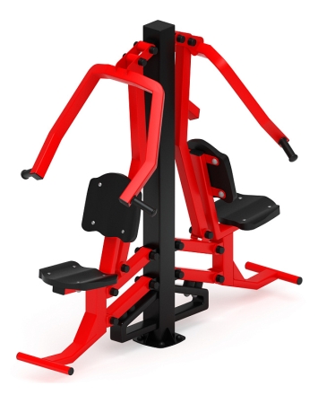 Жим от груди двойной (красный) - Уличный тренажер двойной - СТ 030-11.И1, фото 5