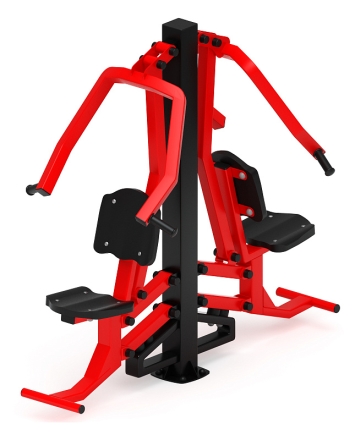 Жим от груди двойной (красный) - Уличный тренажер двойной - СТ 030-11.И1, фото 2