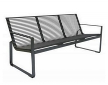 Скамейка TORUDA «Глория» со спинкой (стальная) 1,5м