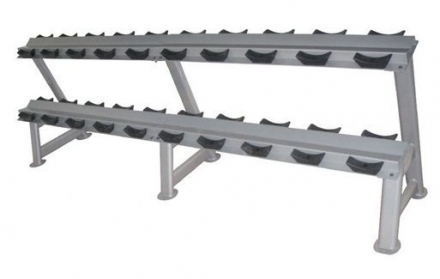 Комплект полиуретановых гантелей 27,5-50кг (10пар) со стойкой, фото 3