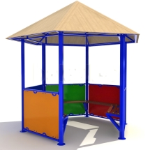 Уличная беседка 3000 фанера для парков и дворов