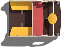 Игровой макет Пожарная машинка ДС012 для детской площадки 