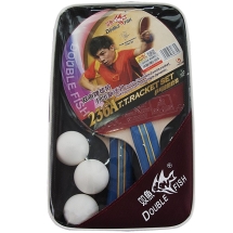 Набор для н/т DOUBLE FISH, арт.236A, 2 ракетки и 3 мяча, наклад. 1,8 мм, конич. ручка