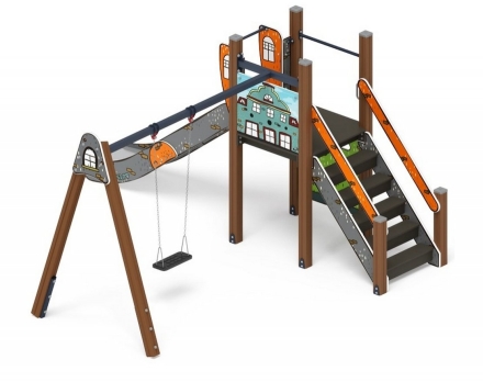 Детская игровая площадка Счастливое детство Город ДИК 2.01.03-01 H=1200, фото 2