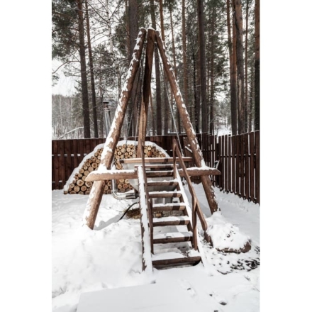 Сибирский банный чан &quot;Илья Муромец&quot; на бревнах + печь (нерж. сталь) 2250 мм, фото 2