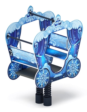 ИО 23.03.03-04 Качалка на пружине карета Снежная королева, фото 3